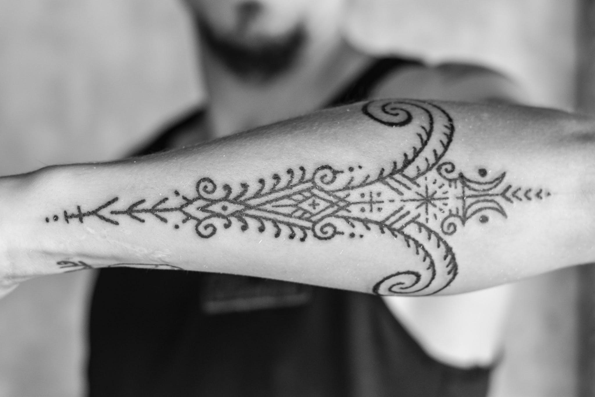 ACE Tattooz & Art Studio INDIA - Banjara \ Rabari Tattoo this is what the  client relates herself as , she loves the amazing ancient Indian tattoo  which is made by the
