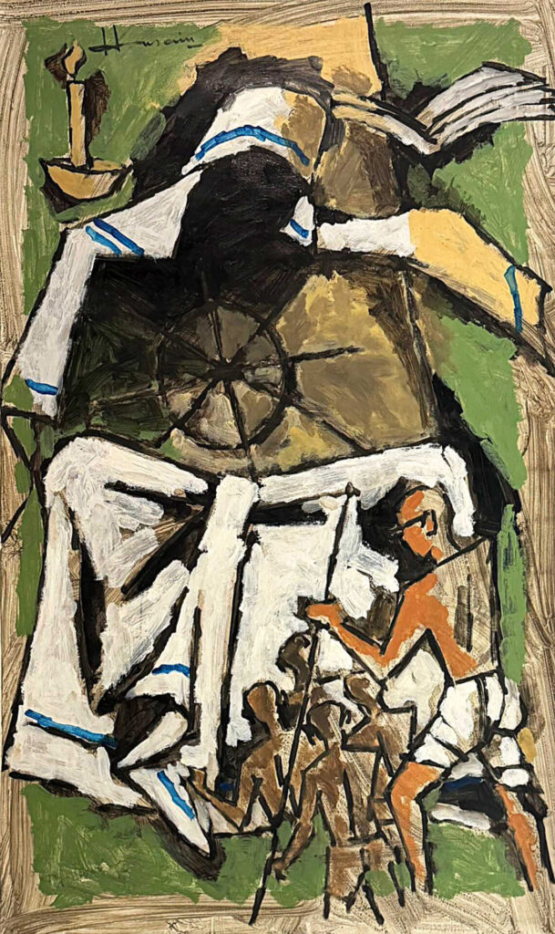M F Husain Mother Teresa And Gandhi